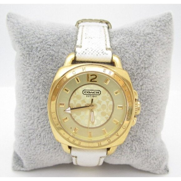 Women's Coach Quartz WR Analog 36mm Dial Causal Round Watch (F781) - Picture 1 of 9